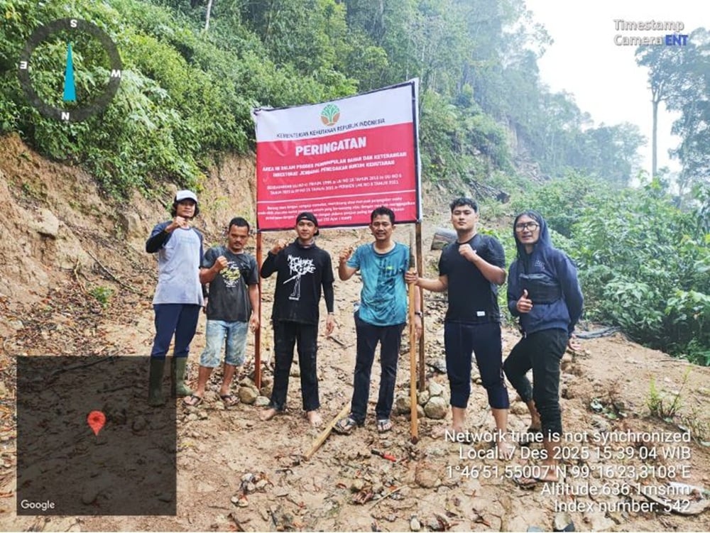 Kemenhut Kembali Segel Tiga Subjek Hukum yang Diduga Jadi Penyebab Banjir di Sumatra